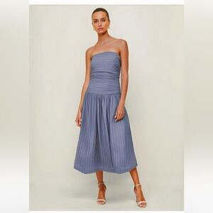 Elegant Strapless Blue Dress. Brand new with tags.